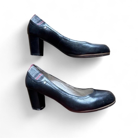 Impulse California Shoes - Vintage Black Heeled Pumps / Minimal Classic Block Heel 🖤💋